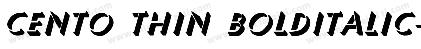 Cento Thin BoldItalic字体转换